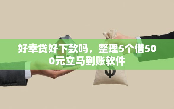 好幸贷好下款吗，整理5个借500元立马到账软件