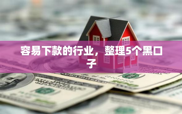 容易下款的行业，整理5个黑口子