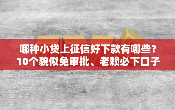 哪种小贷上征信好下款有哪些？10个貌似免审批、老赖必下口子合集