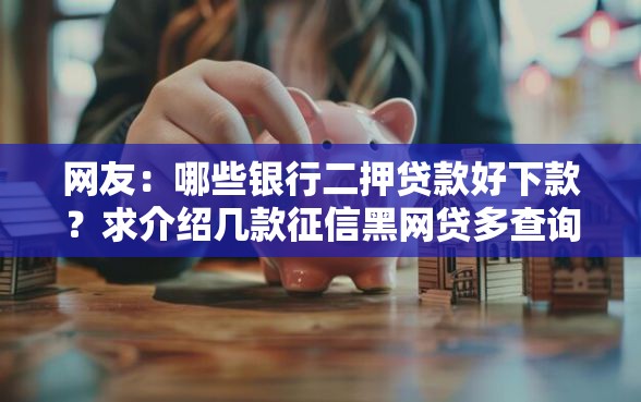 网友：哪些银行二押贷款好下款？求介绍几款征信黑网贷多查询多负债高能下款的口子