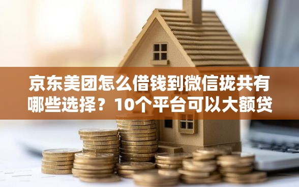 京东美团怎么借钱到微信拢共有哪些选择？10个平台可以大额贷款详解