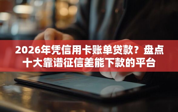 2026年凭信用卡账单贷款？盘点十大靠谱征信差能下款的平台