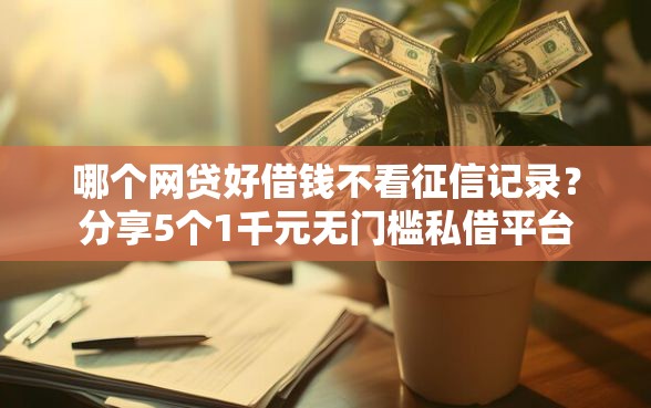 哪个网贷好借钱不看征信记录？分享5个1千元无门槛私借平台