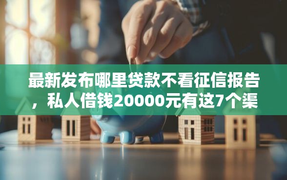 最新发布哪里贷款不看征信报告，私人借钱20000元有这7个渠道