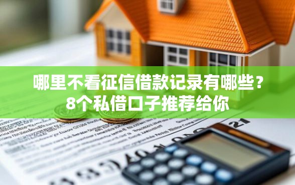 哪里不看征信借款记录有哪些？8个私借口子推荐给你
