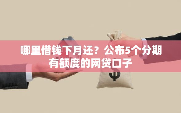 哪里借钱下月还？公布5个分期有额度的网贷口子