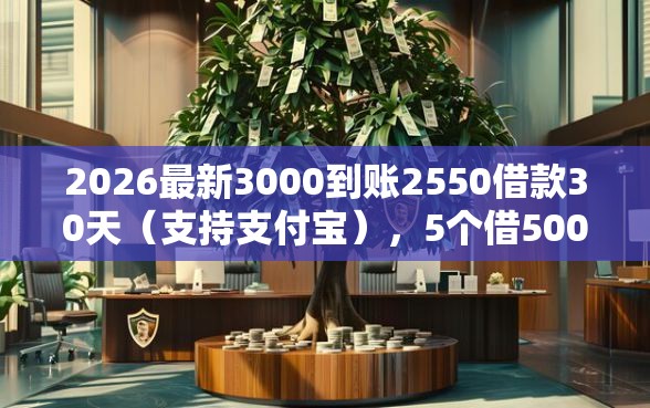 2026最新3000到账2550借款30天（支持支付宝），5个借500元立马到账软件无私分享