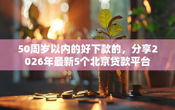 50周岁以内的好下款的，分享2026年最新5个北京贷款平台