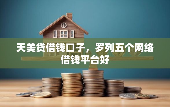 天美贷借钱口子，罗列五个网络借钱平台好