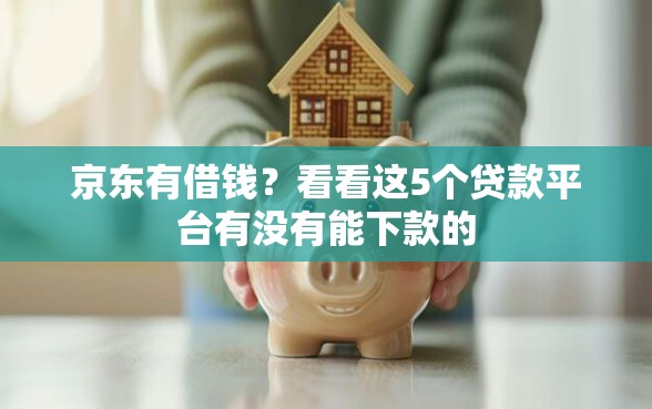 京东有借钱？看看这5个贷款平台有没有能下款的