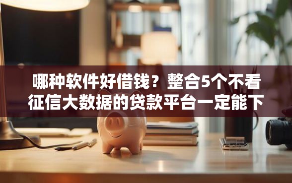 哪种软件好借钱？整合5个不看征信大数据的贷款平台一定能下款