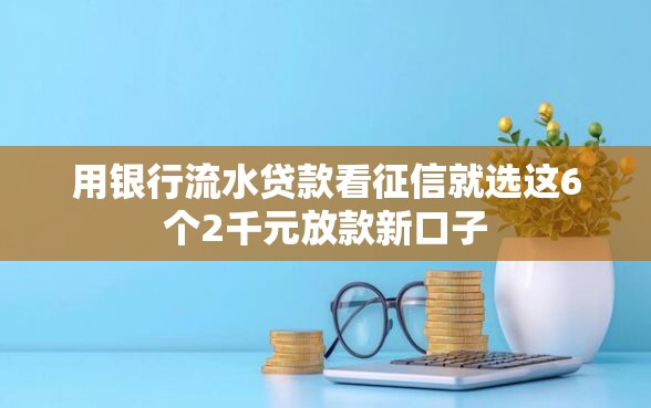 用银行流水贷款看征信就选这6个2千元放款新口子