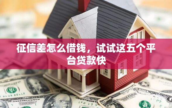 征信差怎么借钱，试试这五个平台贷款快