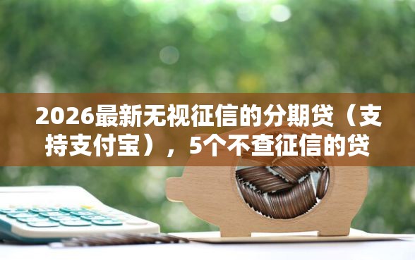 2026最新无视征信的分期贷（支持支付宝），5个不查征信的贷款平台无私分享