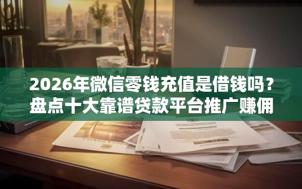 2026年微信零钱充值是借钱吗？盘点十大靠谱贷款平台推广赚佣金