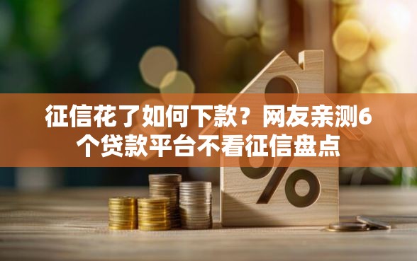 征信花了如何下款?网友亲测6个贷款平台不看征信盘点 征信花了如何下款?网友亲测6个贷款平台不看征信盘点