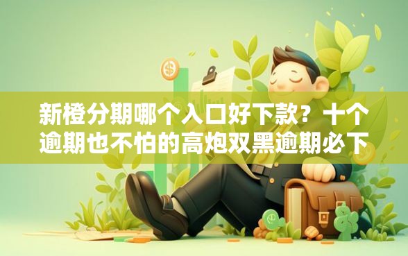 新橙分期哪个入口好下款？十个逾期也不怕的高炮双黑逾期必下款软件