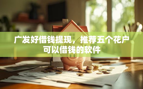 广发好借钱提现，推荐五个花户可以借钱的软件