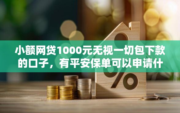 小额网贷1000元无视一切包下款的口子，有平安保单可以申请什么网贷的6个平台介绍