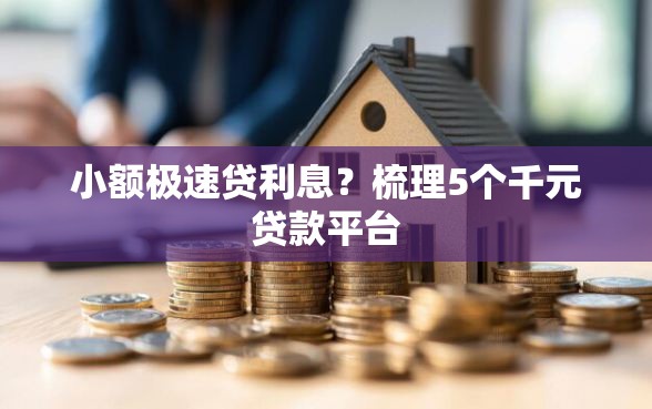小额极速贷利息?梳理5个千元贷款平台 小额极速贷利息?梳理5个千元贷款平台