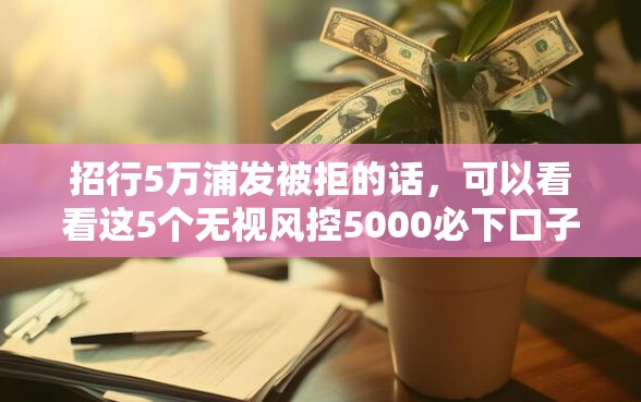 招行5万浦发被拒的话，可以看看这5个无视风控5000必下口子