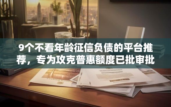 9个不看年龄征信负债的平台推荐，专为攻克普惠额度已批审批不通过难题