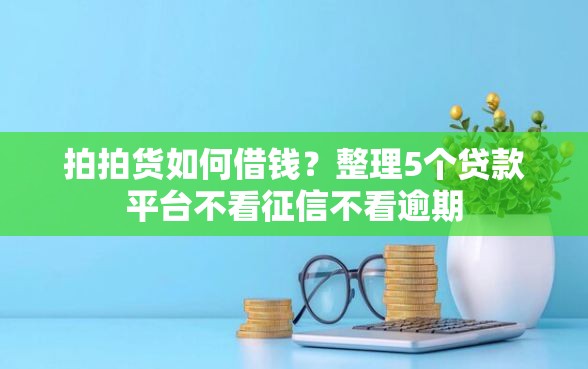 拍拍货如何借钱？整理5个贷款平台不看征信不看逾期