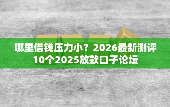 哪里借钱压力小？2026最新测评10个2025放款口子论坛