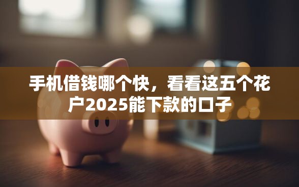 手机借钱哪个快，看看这五个花户2025能下款的口子