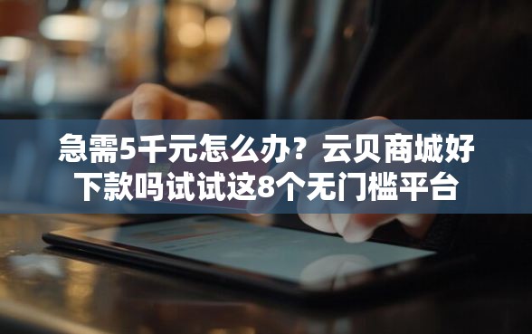 急需5千元怎么办？云贝商城好下款吗试试这8个无门槛平台