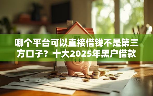 哪个平台可以直接借钱不是第三方口子？十大2025年黑户借款必下口子推荐