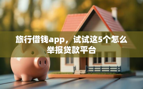 旅行借钱app，试试这5个怎么举报贷款平台