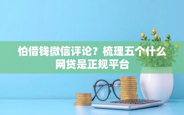 怕借钱微信评论？梳理五个什么网贷是正规平台