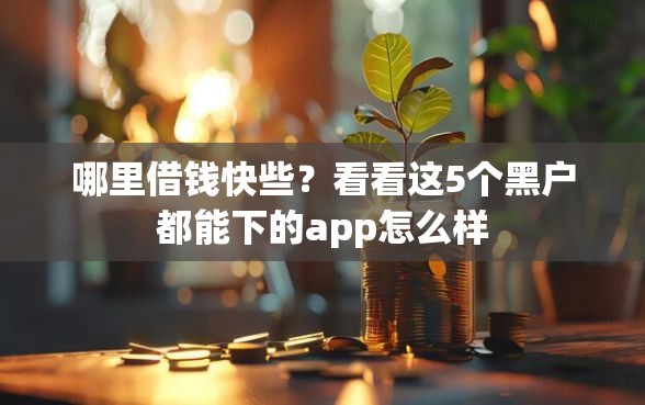 哪里借钱快些？看看这5个黑户都能下的app怎么样