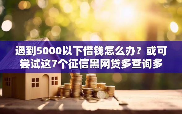 遇到5000以下借钱怎么办？或可尝试这7个征信黑网贷多查询多负债高能下款的口子