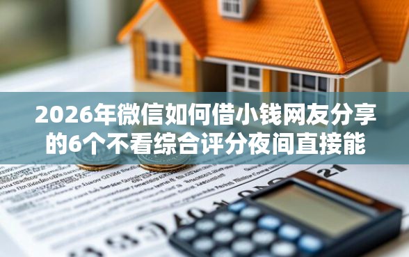 2026年微信如何借小钱网友分享的6个不看综合评分夜间直接能下款又正规的平台我觉得不错！