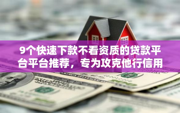 9个快速下款不看资质的贷款平台平台推荐，专为攻克他行信用卡被拒批的客户难题