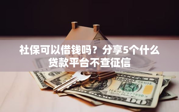 社保可以借钱吗？分享5个什么贷款平台不查征信