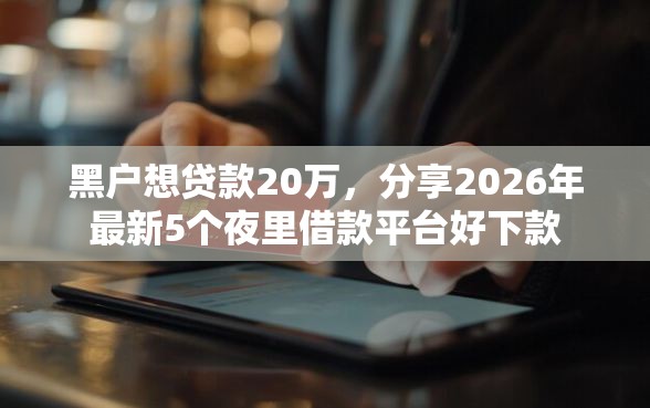 黑户想贷款20万，分享2026年最新5个夜里借款平台好下款