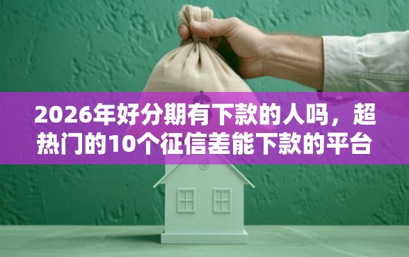 2026年好分期有下款的人吗，超热门的10个征信差能下款的平台推荐