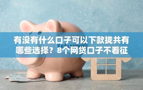 有没有什么口子可以下款拢共有哪些选择？8个网贷口子不看征信秒下款的平台详解