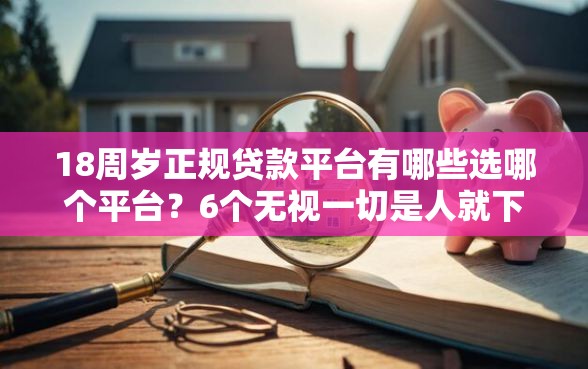 18周岁正规贷款平台有哪些选哪个平台？6个无视一切是人就下款的平台推荐