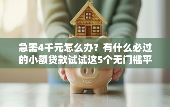急需4千元怎么办？有什么必过的小额贷款试试这5个无门槛平台