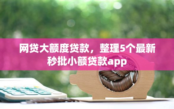 网贷大额度贷款，整理5个最新秒批小额贷款app
