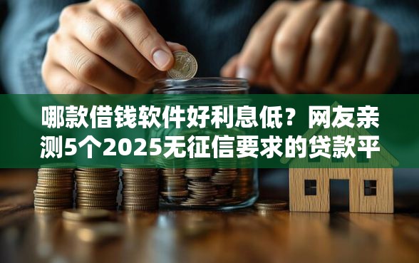 哪款借钱软件好利息低？网友亲测5个2025无征信要求的贷款平台盘点