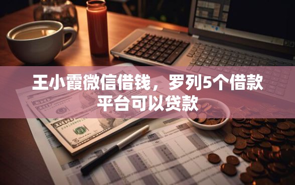 王小霞微信借钱，罗列5个借款平台可以贷款