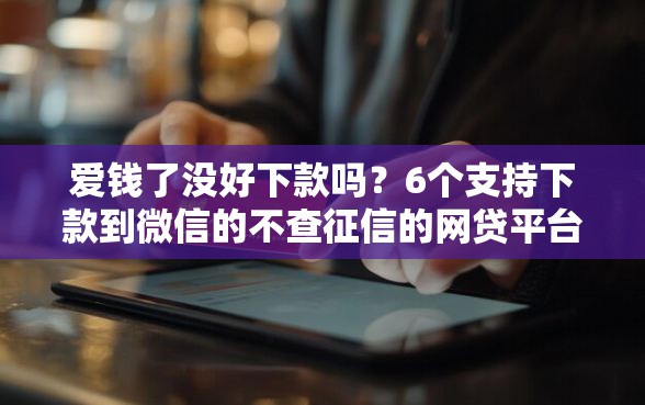 爱钱了没好下款吗？6个支持下款到微信的不查征信的网贷平台