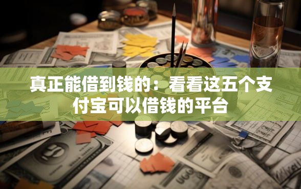 真正能借到钱的：看看这五个支付宝可以借钱的平台