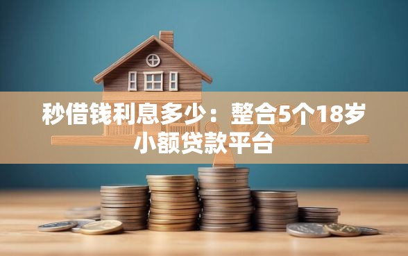秒借钱利息多少：整合5个18岁小额贷款平台