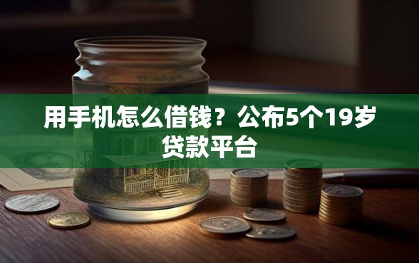 用手机怎么借钱？公布5个19岁贷款平台